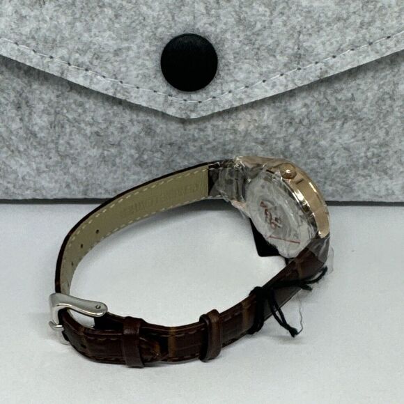 Burei S-13001L Men's Brown Leather Strap Analog Dial Quartz Wrist Watch JNA56 - Picture 12 of 13